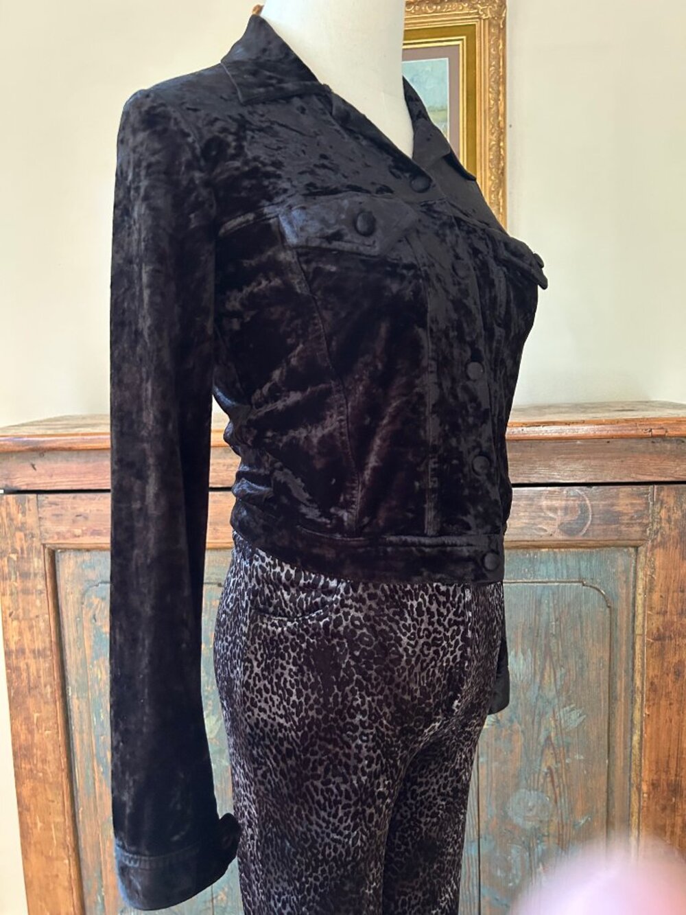 90s Vintage Betsey Johnson Cropped Jacket Top - Picture 2 of 9